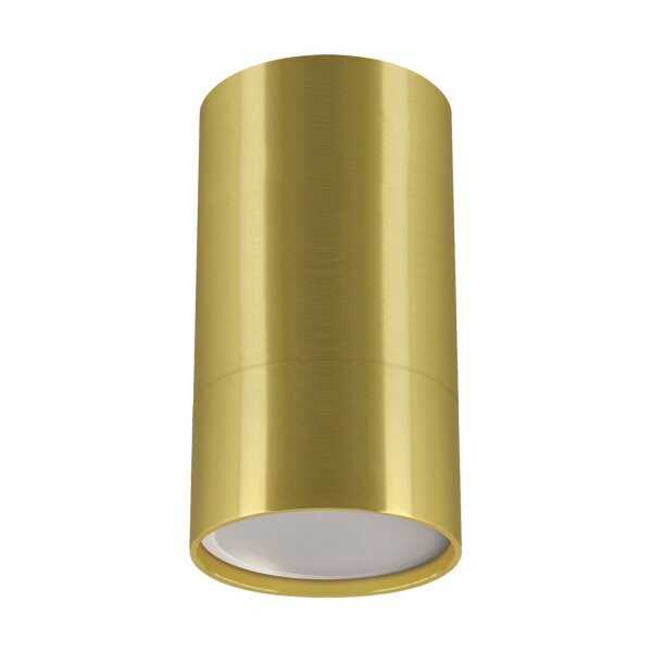 Deckenleuchte Aufputz Ø 5,5 cm H: 10 cm klein in Gold GU10