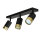 Deckenlampe 3-flammig B: 39,5 cm schwenkbar GU10 Schwarz Gold