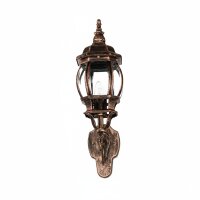 Außen Wandlampe Rustikal E27 H: 54 cm in Kupfer Antik