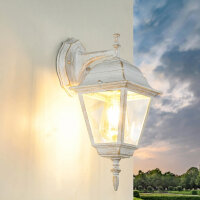 Au&szlig;enlampe E27 IP44 H: 34,5 cm in Wei&szlig; Gold...