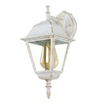 Außenlampe E27 IP44 H: 34,5 cm in Weiß Gold...