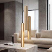 Hängelampe EYE Messing3-flmg Wohnzimmer Leuchte