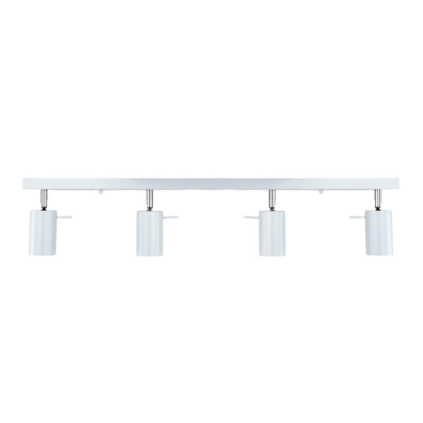 Deckenstrahler Metall 4-flammig 80 cm länglich GU10 Weiß