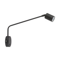 Wandleuchte mit Schalter Metall verstellbar GU10 Schwarz