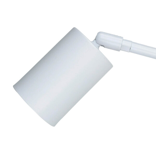 Wandlampe Weiß verstellbar Metall GU10 mit Schalter
