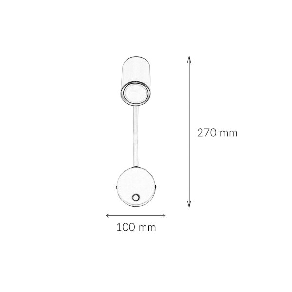 Wandlampe Weiß verstellbar Metall GU10 mit Schalter
