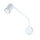 Wandlampe Weiß verstellbar Metall GU10 mit Schalter