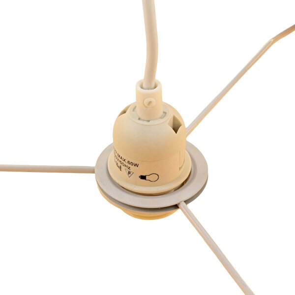 Hängeleuchte Schirm Creme Gold Retro rund Esstisch