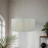 Hängeleuchte Schirm Creme Gold Retro rund Esstisch