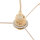 Hängeleuchte Schirm Creme Gold Retro rund Esstisch