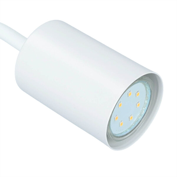 Wandlampe mit Schalter Weiß verstellbar Lesearm GU10
