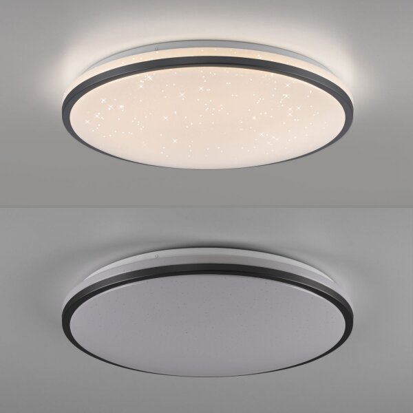Romantische LED Deckenlampe Nachthimmel Schwarz dimmbar