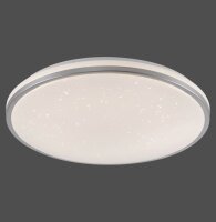 Romantische LED Deckenlampe Nachthimmel Silber dimmbar