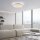 Romantische LED Deckenlampe Nachthimmel Silber dimmbar