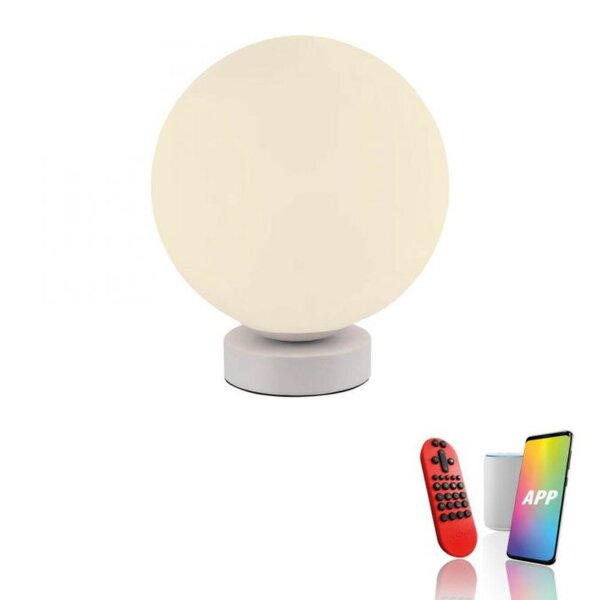LED Tischlampe RGB Beleuchtung Glaskugel dimmbar Ø20 cm