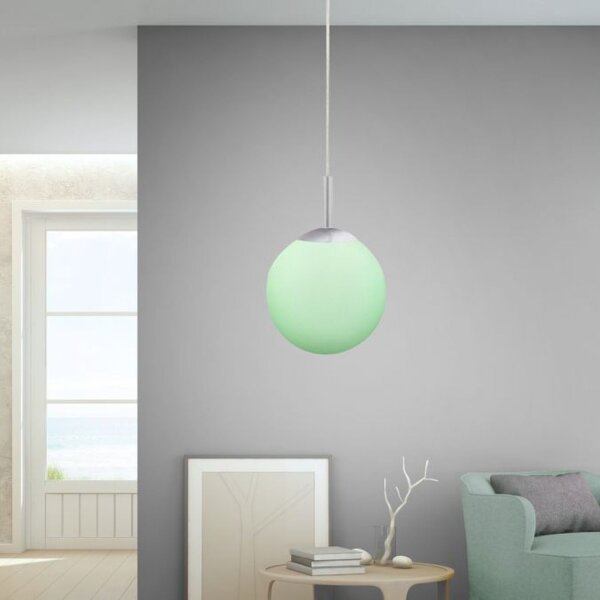 LED Hängelampe RGB Smart Home Glaskugel dimmbar Ø20 cm