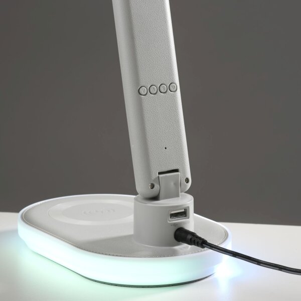 LED SchreibTischlampe Display Dimmer Ladefunktion 54 cm
