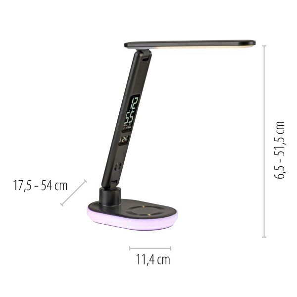 LED Tischlampe Display Dimmer Ladefunktion 54 cm 4 W