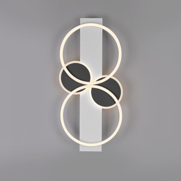 LED Deckenlampe Holz Metall Weiß Schwarz 72 cm 25 W