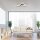 LED Deckenlampe Holz Metall Weiß Schwarz 72 cm 25 W