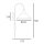 Wandlampe innen Schwarz 50 cm hoch Metall E27 JORUND