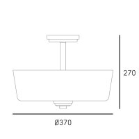 Deckenlampe Glas Metall 3x E27 rund D: 37 cm in Gold...