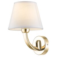 Wandlampe innen Metall Stoff 23,9 cm hoch in Gold...