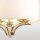 Hängelampe Stoff Metall D: 60 cm rund in Gold Weiß E14