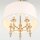 Pendelleuchte Stoff Metall E14 Ø 55 cm H: max. 2 min Gold Weiß