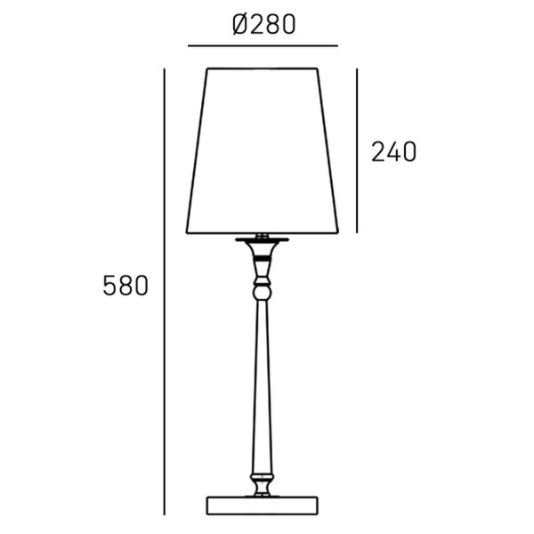 Beistelllampe Schwarz Weiß E27 H: 58 cm Metall Stoff