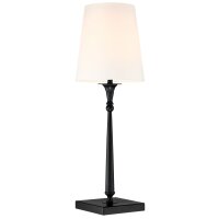 Beistelllampe Schwarz Weiß E27 H: 58 cm Metall Stoff
