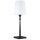 Beistelllampe Schwarz Weiß E27 H: 58 cm Metall Stoff