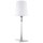 Tischlampe Stoff Metall 58 cm in Nickel Weiß E27