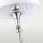 Tischlampe Stoff Metall 58 cm in Nickel Weiß E27