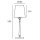 Tischlampe Stoff Metall 58 cm in Nickel Weiß E27