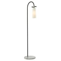 Stehlampe 150 cm Metall Glas E27 in Schwarz Weiß...