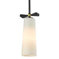 Hängelampe Metall Glas B: 10cm H: max. 163cm Schwarz...