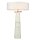 Tischlampe Marmor Stoff Metall 63,5 cm in Weiß Messing 2x E27