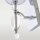 Wandlampe Stoff Metall H: 39,2 cm Chrom Weiß E14