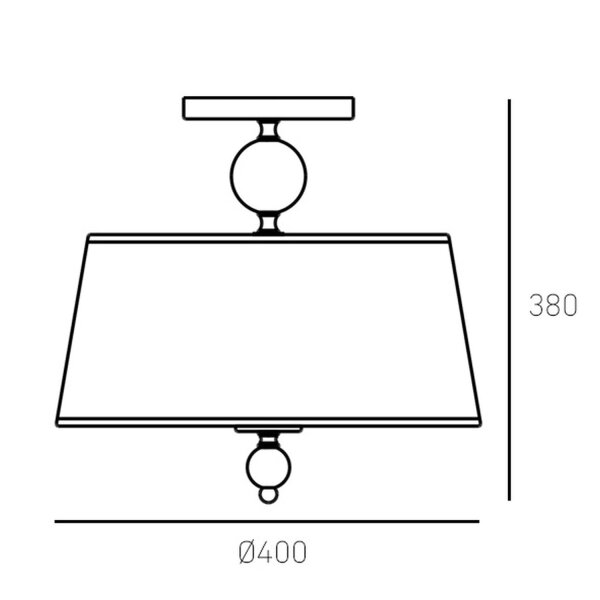 Deckenleuchte rund D: 40 cm Chrom Weiß 3x E14 Metall Stoff