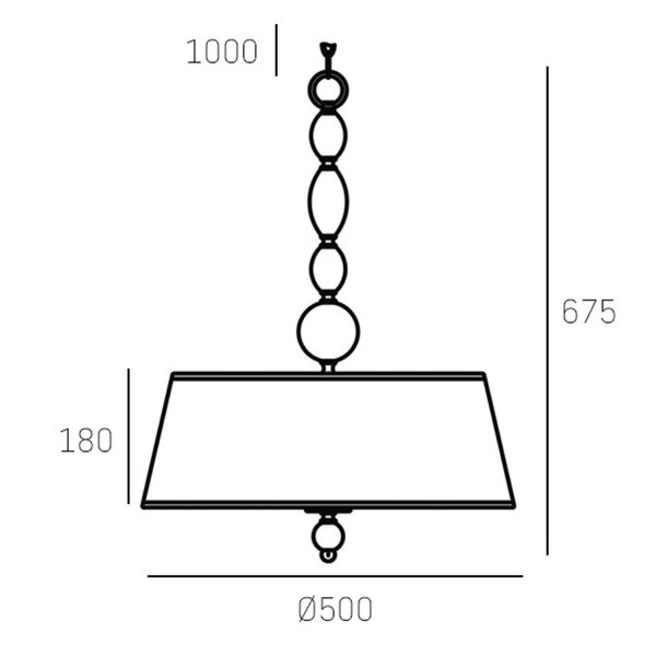 Pendelleuchte rund Ø 50 cm Chrom Weiß 4x E27 Metall Stoff
