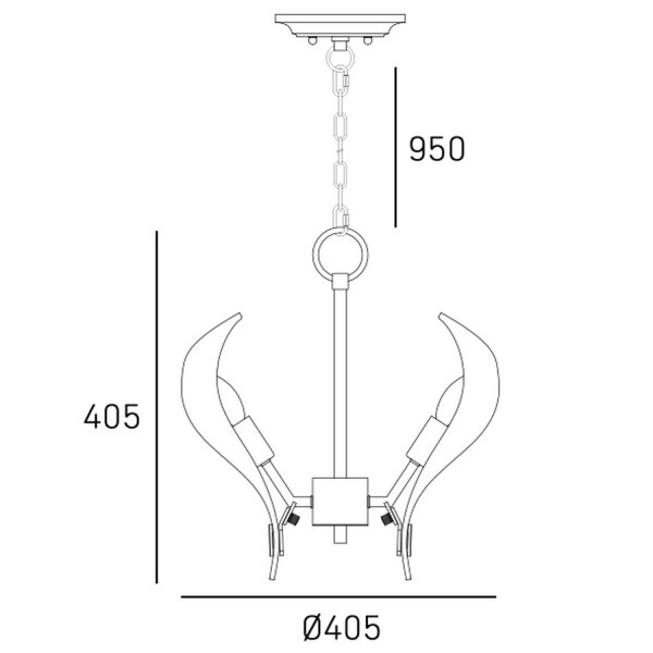 Hängelampe Metall Glas 40,5 cm breit in Messing Weiß E14
