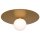 Deckenlampe rund D: 45 cm in Messing Weiß Retro G9 Metall Glas