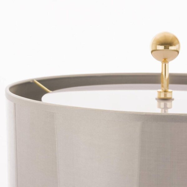Tischlampe Marmor Fuß 81 cm hoch Weiß Grau Gold E27