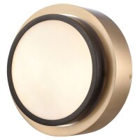Wandlampe rund Ø 25 cm Alabaster Messing blendarm...