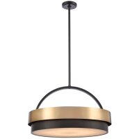 Hängelampe rund Ø 60 cm Metall Alabaster 6x...