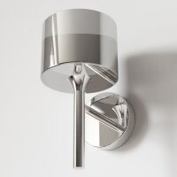 Wandleuchte Metall Glas G9 27,5 cm hoch in Silber