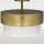 Deckenlampe Metall Glas E27 Ø 40 cm rund in Messing Weiß
