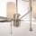 Kronleuchter mit Schirm Metall Stoff B: 70 cm E14 Nickel Weiß