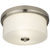 Deckenlampe rund Ø 30 cm rund Nickel Weiß 2x...
